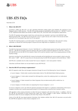 UBS ATS FAQs