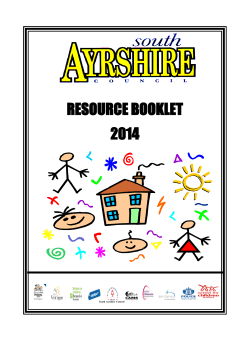 RESOURCE BOOKLET 2014  South Ayrshire Council