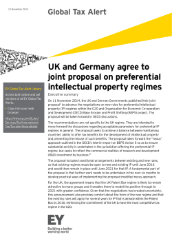 UK and Germany agree to joint proposal on preferential intellectual property regimes