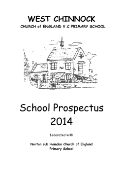 School Prospectus 2014  WEST CHINNOCK