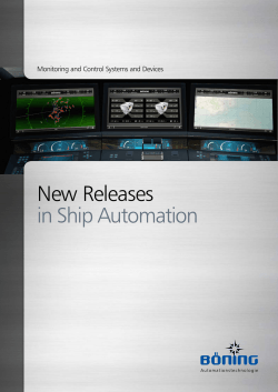 New Releases in Ship Automation Monitoring and Control Systems and Devices