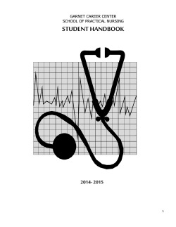 STUDENT HANDBOOK 2014- 2015