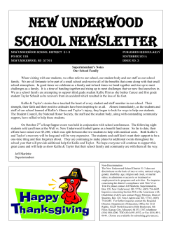 New Underwood School Newsletter