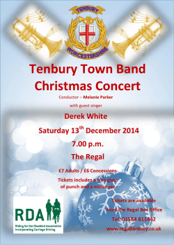 Tenbury Town Band Christmas Concert  Derek White
