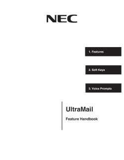 UltraMail Feature Handbook 1. Features