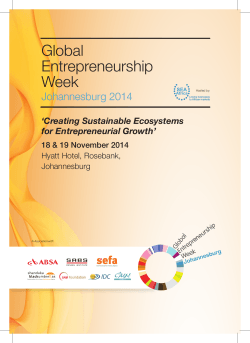 Global Entrepreneurship Week Johannesburg 2014