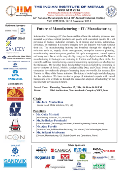 Future of Manufacturing – IT / Manufacturing
