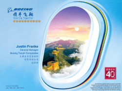 Justin Franke General Manager Boeing Tianjin Composites