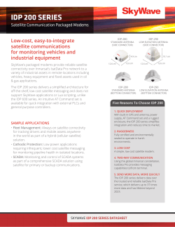 IDP 200 SERIES Low-cost, easy-to-integrate satellite communications for monitoring vehicles and