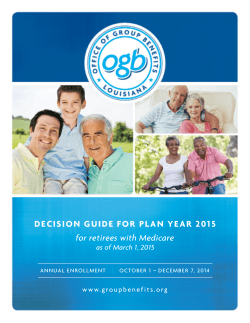 for retirees with Medicare as of March 1, 2015