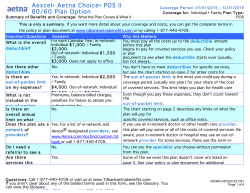 Aexcel Aetna Choice POS II 80/60 Plan Option