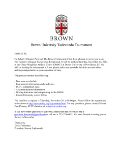 Brown University Taekwondo Tournament
