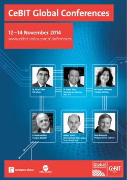 CeBIT Global Conferences 12 – 14 November 2014 www.cebit-india.com/Conferences