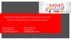 Extend the App Model to Support your User Kenny Buntinx Peter Daalmans