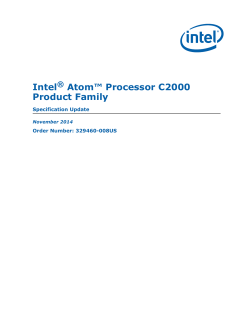 Intel Atom™ Processor C2000 Product Family ®