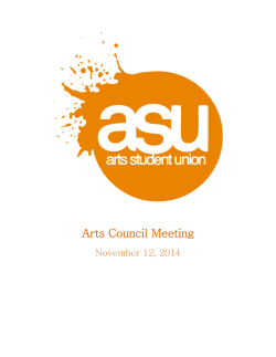 Arts Council Meeting  November 12, 2014