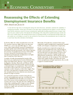 E C Reassessing the Effects of Extending Unemployment Insurance Benefi ts