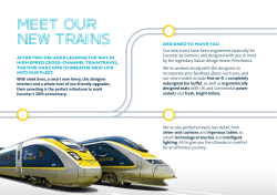 MEET OUR NEW TRAINS
