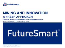 MINING AND INNOVATION A FRESH APPROACH 3DS – Las Vegas – 11