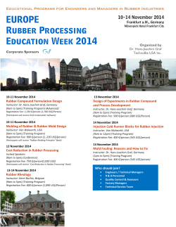 EUROPE Rubber Processing Education Week 2014