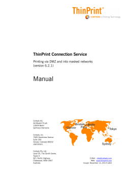 Manual ThinPrint Connection Service Printing via DMZ and into masked networks (version 6.2.1)
