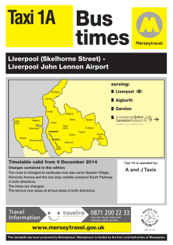 Taxi 1A Liverpool (Skelhorne Street) - Liverpool John Lennon Airport