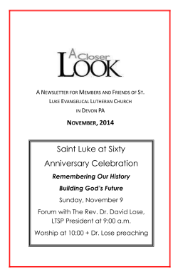 Saint Luke at Sixty Anniversary Celebration N ,