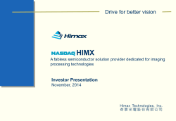 HIMX  Drive for better vision Investor Presentation