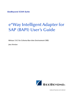e*Way Intelligent Adapter for SAP (BAPI) User’s Guide Java Version