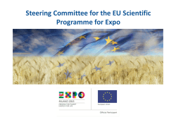 Steering Committee for the EU Scientific Programme for Expo