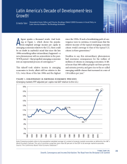 Latin America’s Decade of Development-less Growth Ernesto Talvi