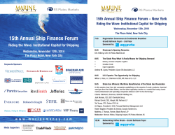 15th Annual Ship Finance Forum