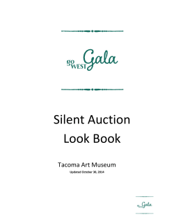Silent Auction Look Book Tacoma Art Museum