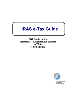 IRAS e-Tax Guide  GST Guide on the Electronic Tourist Refund Scheme
