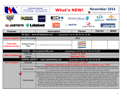 November 2014 What's NEW! Part #'s MSRP