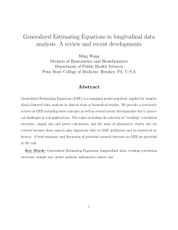 Generalized Estimating Equations in longitudinal data
