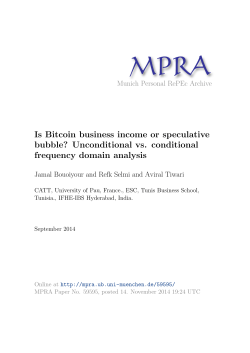 Is Bitcoin business income or speculative bubble? Unconditional vs. conditional