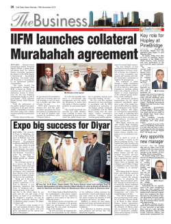 IIFM launches collateral Murabahah agreement 26