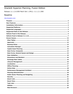 Oracle® Hyperion Planning, Fusion Edition Readme
