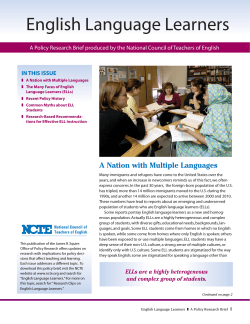 English Language Learners In ThIs Issue