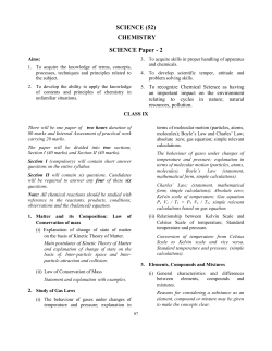SCIENCE (52) CHEMISTRY SCIENCE Paper - 2