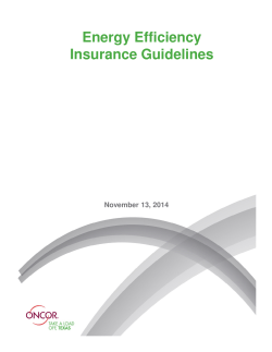 Energy Efficiency Insurance Guidelines November 13, 2014