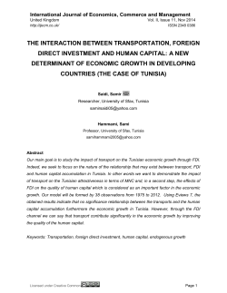 THE INTERACTION BETWEEN TRANSPORTATION, FOREIGN DETERMINANT OF ECONOMIC GROWTH IN DEVELOPING