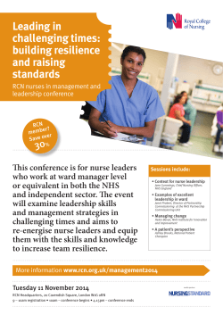 Leading in challenging times: building resilience and raising