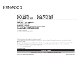 KDC-X399 KDC-MP362BT KDC-BT362U KMR-D362BT