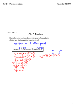 Ch. 5 Review 2014 11 12