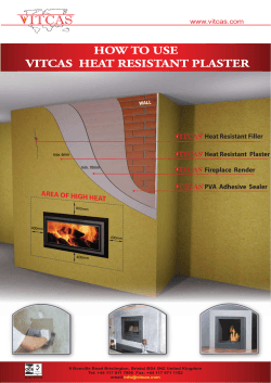 VITCAS HOW TO USE VITCAS  HEAT RESISTANT PLASTER AREA OF HIGH HEA