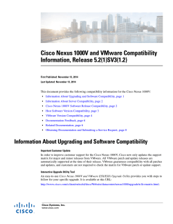 Cisco Nexus 1000V and VMware Compatibility Information, Release 5.2(1)SV3(1.2)