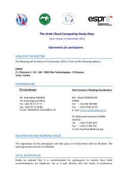 The Arab Cloud Computing Study Days  Information for participants