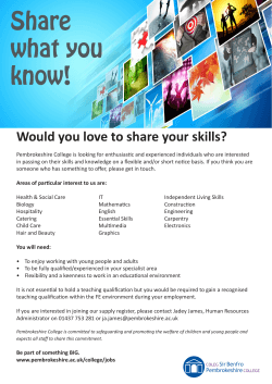 Share what you know! Would you love to share your skills?